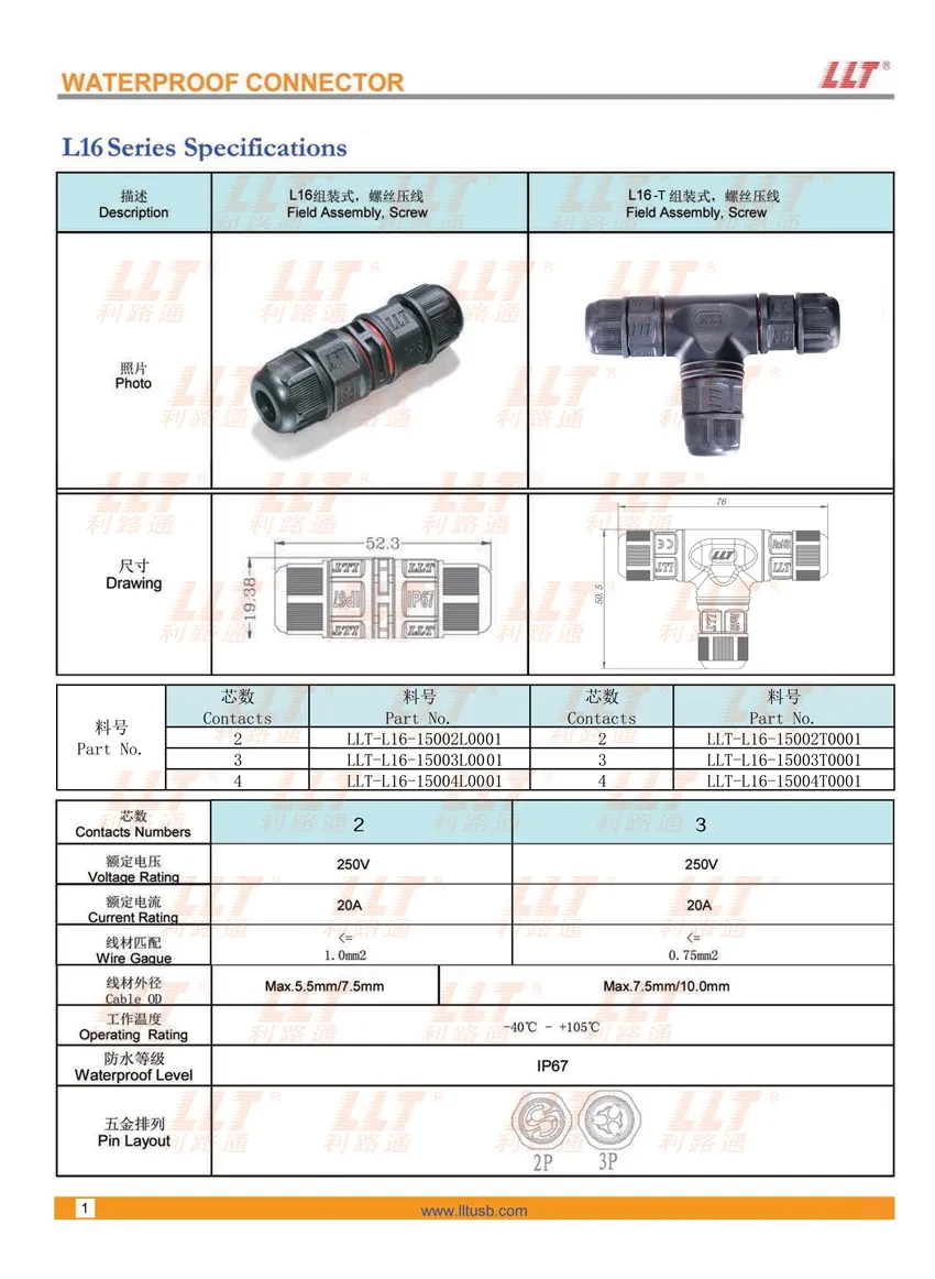 lt20 L16系列 参数图